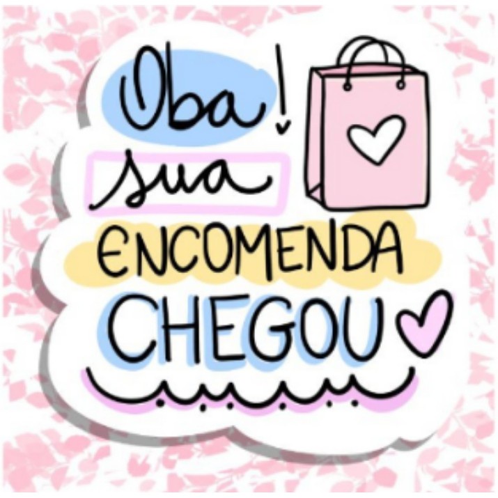 30 etiquetas adesivas redonda ou quadrada 4x4 Oba sua encomenda chegou ...