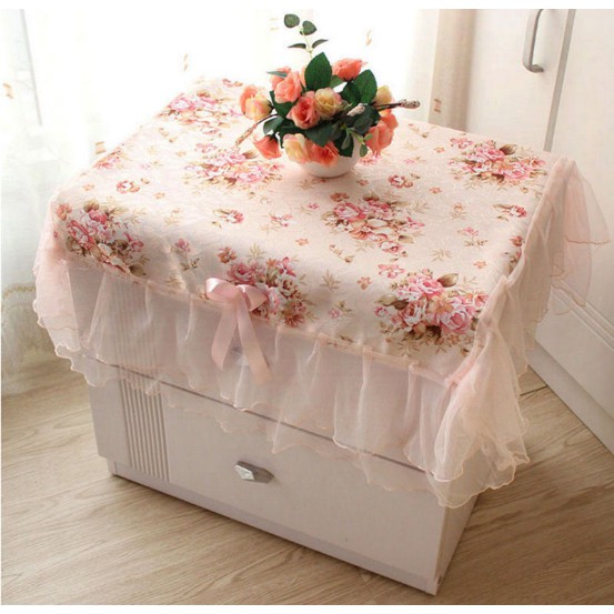 Toalha De Mesa De Renda Capa Pequena Cabeceira Armário Contra Poeira