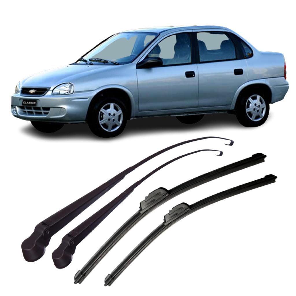 Par Braço Limpador Corsa Classic 03 05 08 10 13 C/ Palheta