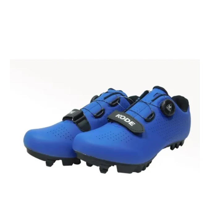 Sapatilha Ciclismo Kode Enduro Catraca E Velcro Azul Fosco