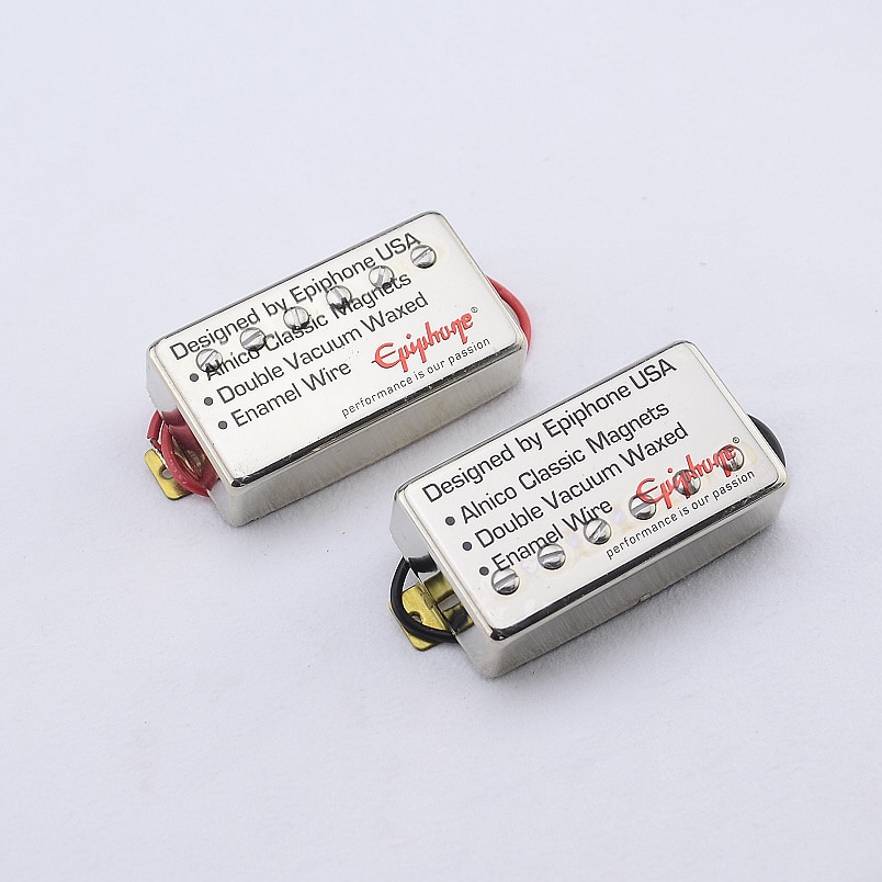 Hs-Epiphone 1 Conjunto Original Genuíno Padrão Guitarra Elétrica Alnico Humbucker Captador Níquel/Ouro Capa