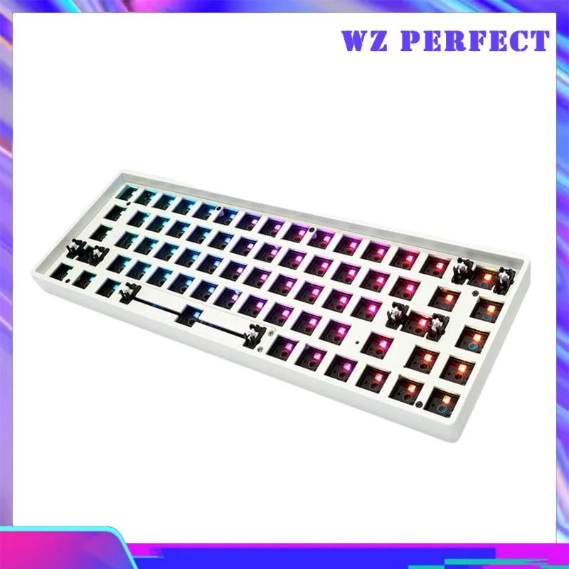 Wz Perfect Kit Gk61xs Teclado Mecânico Sem Fio Rgb Hot Swap Bluetooth