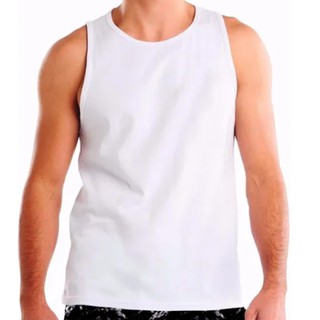 Kit 3 Camiseta Regata Masculina Poliéster