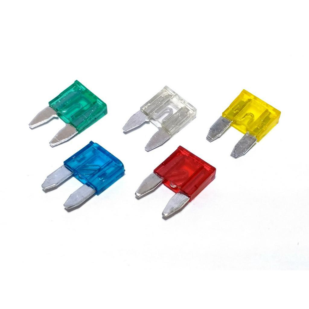 Fusível MINI Misto 10 15 20 25 30 Amperes 50 Fusíveis Lamina Automotivo Som Caixas Proteção 10a 15a 20a 25a 30a