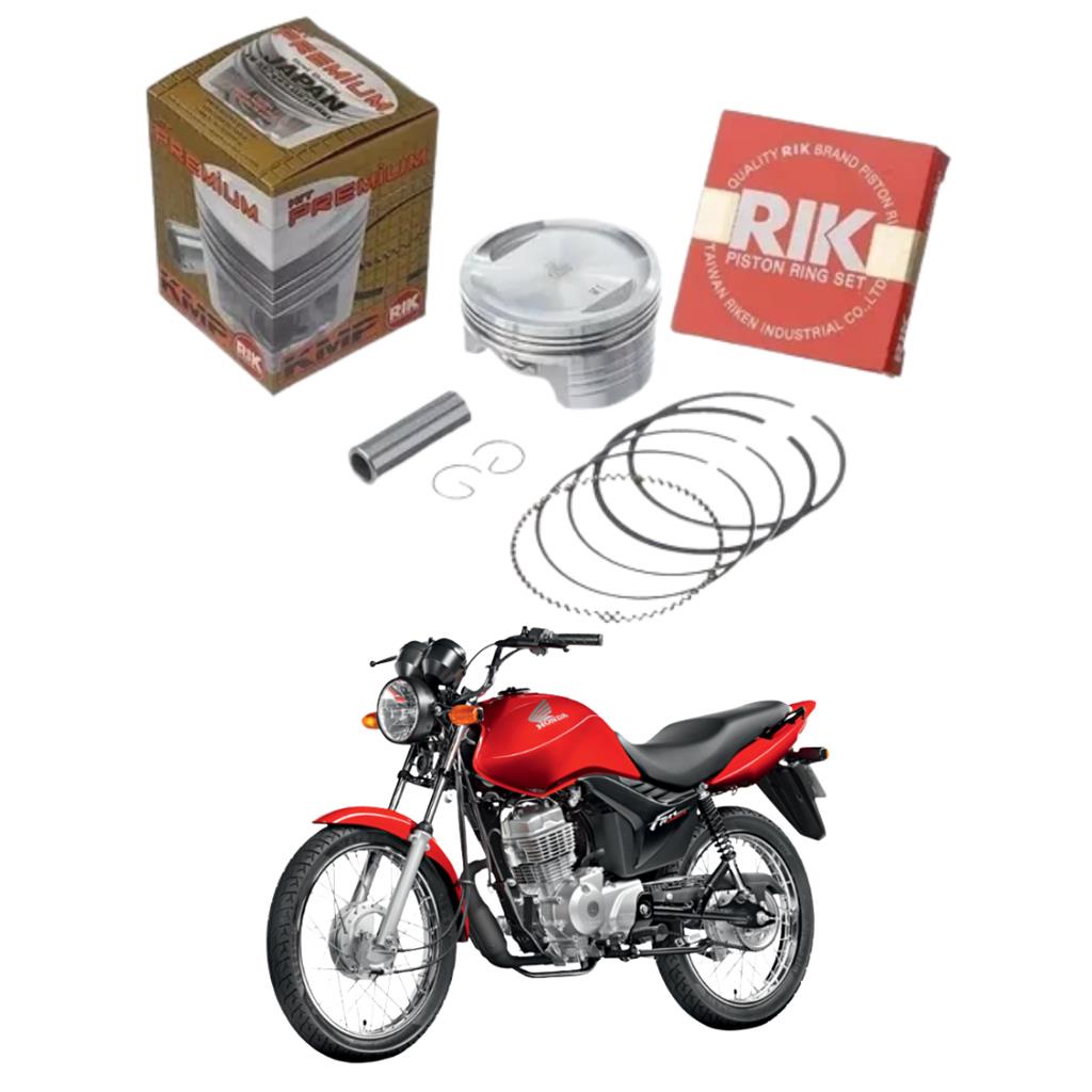 Kit Pistao Com Anel Rik Premium Cg 125 2009/ 0.25 Mm em Oferta na Shopee