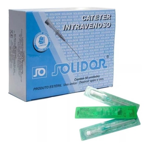 Cateter Jelco Intravenoso 14G / 16G / 18G / 20G / 22G / 24G - Solidor
