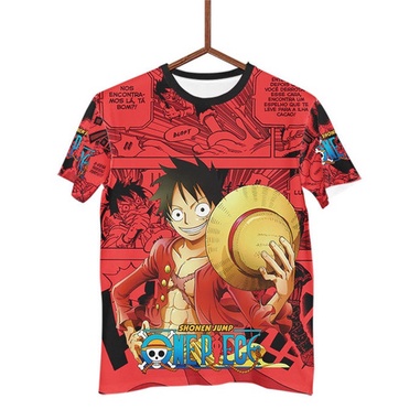 Camisa Camiseta Luffy One Piece Mangá G0107 em Oferta na Shopee