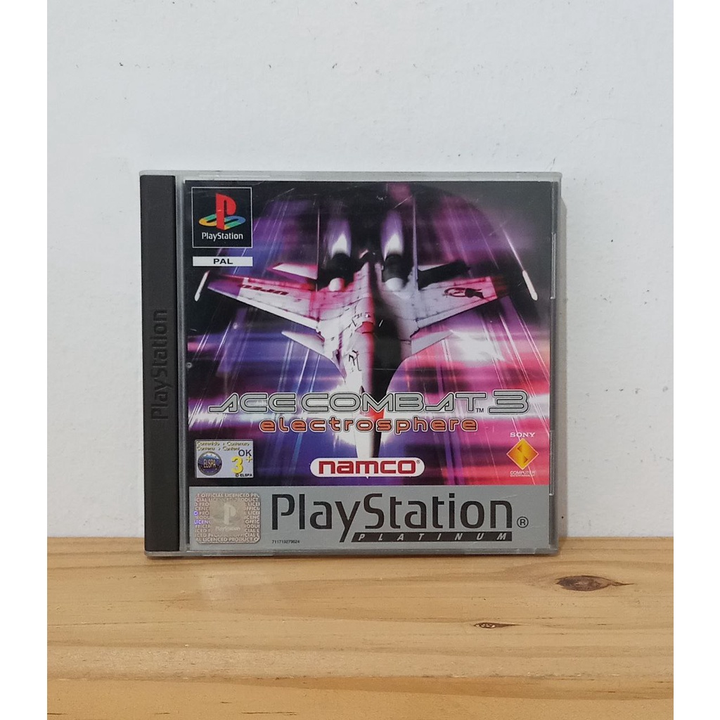 Ace Combat 3: Electtrospehere - Playstation Platinum - Playstation 1 - Completo - Original - Play 1 - Ps1 - PAL (europeu) - Código SCES 02066