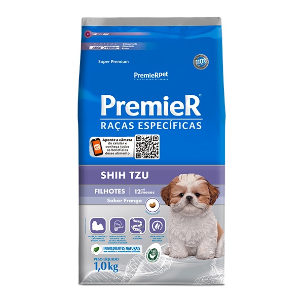 Ração Premier Raças Específicas Shih Tzu para Cães Filhotes - 1Kg