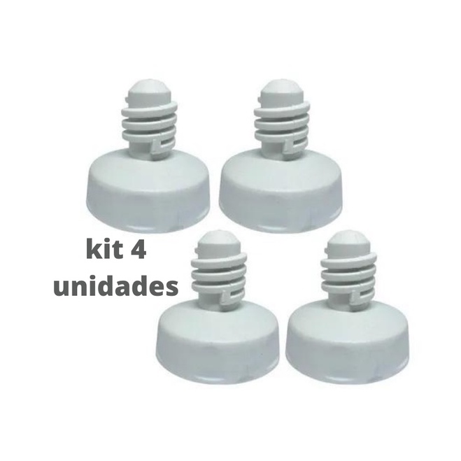 Kit 4Un Pé Nivelador Para Máquina de Lavar Brastemp Consul W10658798 em Oferta na Shopee