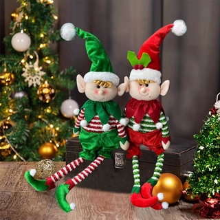 Boneca De Natal Vermelha Verde Tamanho Grande Elfo Ornamentos Meninos E Meninas Elfos Brinquedo Ano Novo Presentes Navidad Decoração De Casa