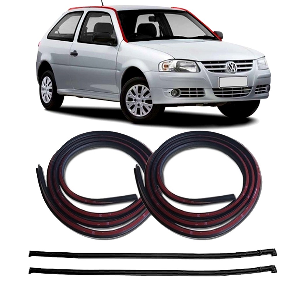 Kit Borracha Pingadeira Friso Teto Gol G3 G4 2 Portas - Par Promoção