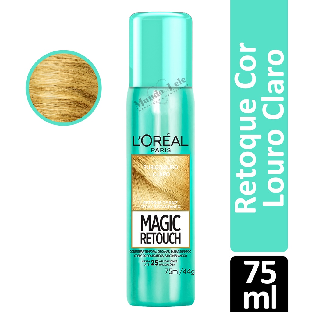 Retoque de Raiz Spray Instantâneo Magic Retouch Cor Louro Claro Loréal Paris 75ml - 1 Unidade em Oferta na Shopee