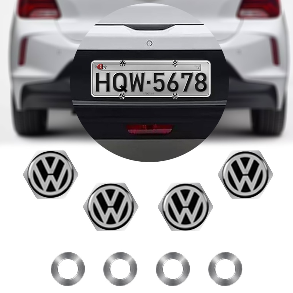Jogo Parafusos De Placa Emblema Volkswagen Gol Polo Voyage Saveiro Jetta Virtus T-cross Amarok