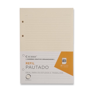 Refil Caderno Criativo Argolado 40fls Polen 80g Pautado 17x24 Cicero em Oferta na Shopee