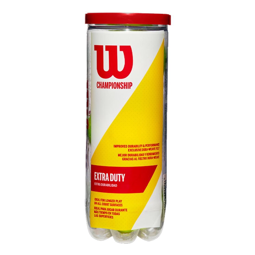 Bola De Tenis Wilson Championship - Pack 03 Bolas - 01 Tubo