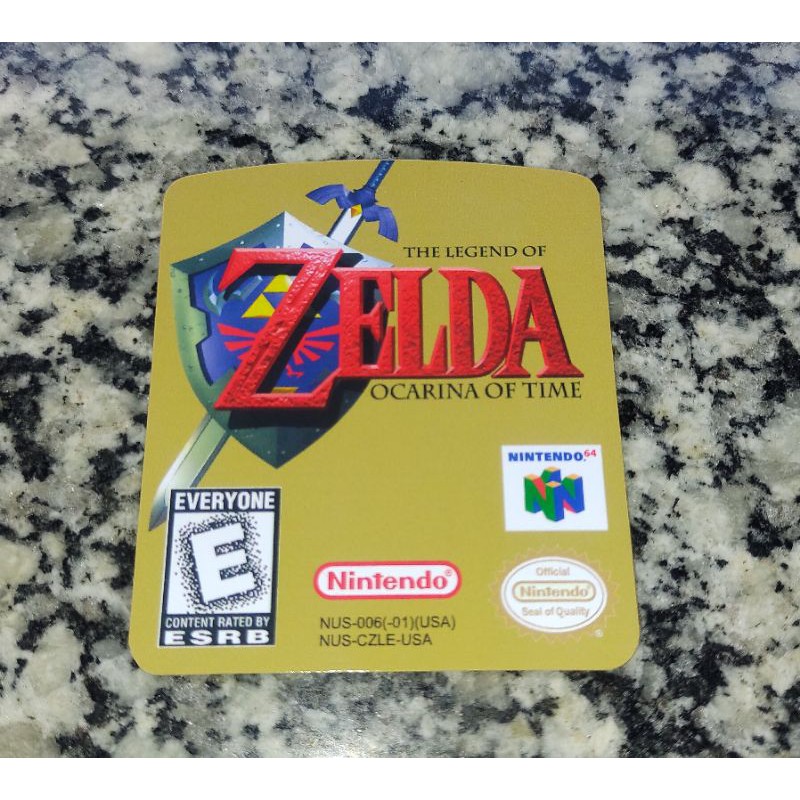 3 label adesiva Zelda ocarina of time n64 Nintendo 64 game
