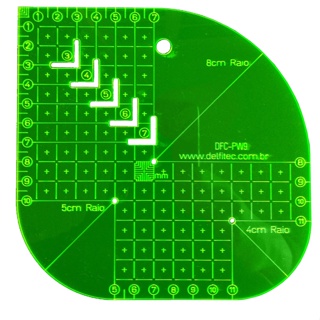 Regua Gabarito PW9 Patchwork Canto Mitrado e Caixa de Leite Acrilico Verde Fluor em Oferta na Shopee
