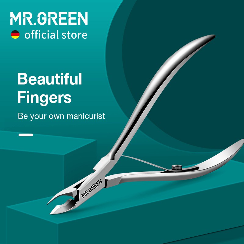 Mr.Green Prego Pinça De Aço Inoxidável Tesoura Manicure Cutícula Nipper Clipper Ferramenta De Tesoura Removedor De Pele Morta Empurrador Trimmer em Oferta na Shopee