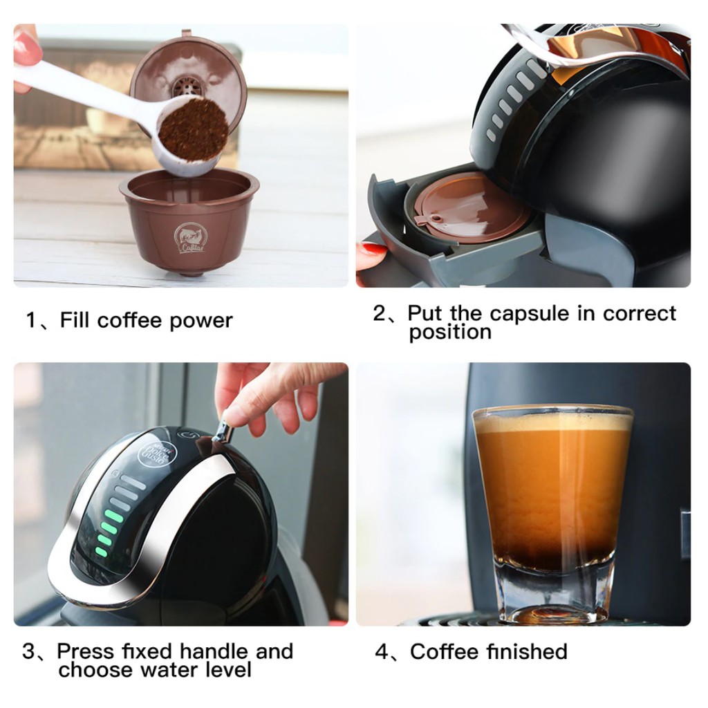 Cápsula café reutilizables kaffeepads filtros para Nescafe dolce gusto Brewers 