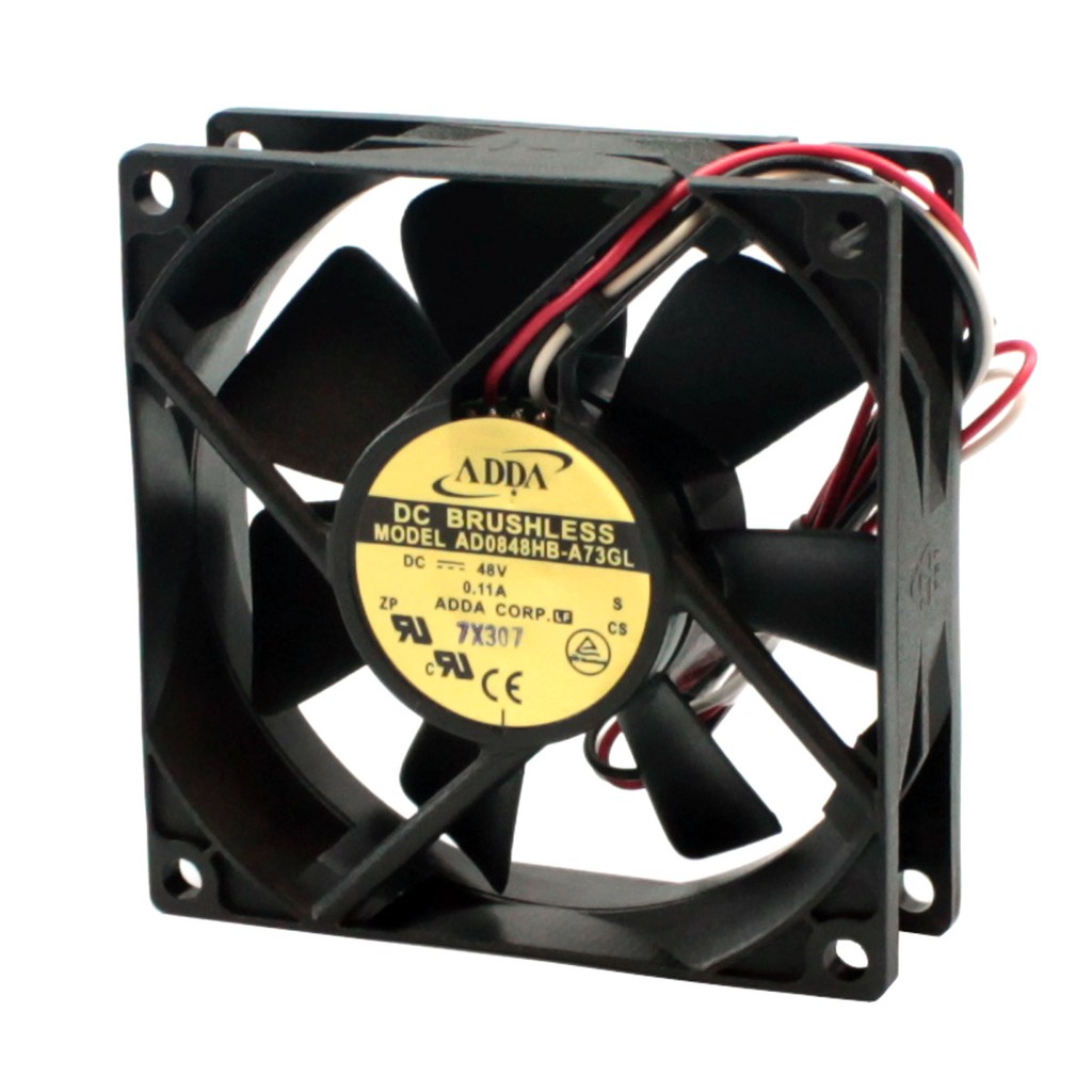 Fan 48V Ball Cooler 80 x 80 x 25 mm Gabinete 3010 RPM Industrial 5.3W Rack Servidor Elevador Inversor Placa GPU Vídeo 48v 0.11A
