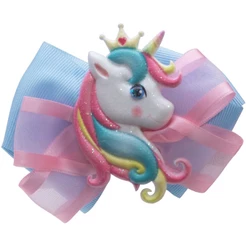 Presilha Bico De Pato Infantil Menina Unicórnio Cabelo 17.05