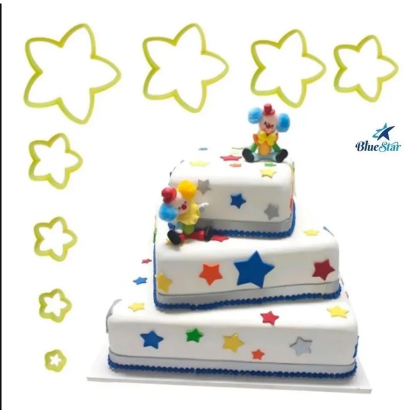 kit CORTADOR ESTRELAS blue star para forma doces biscuit, massas e confeitaria em geral