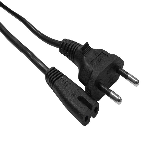 CABO DE FORÇA BIPOLAR 2 PINOS PLUG8 PS2 IMPRESSORA NOTEBOOK