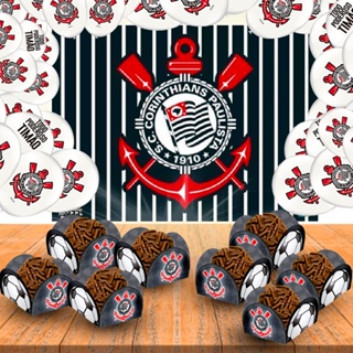 Kit festa completo 66 itens decoração corinthians aniversári em Oferta na Shopee