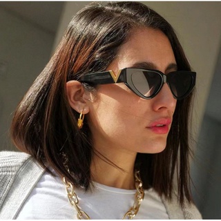 V LOGO Óculos De Sol Vintage Cat Eyewear Mulher Moda Feminina Luxo UV400