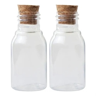 100 - Mini Frascos De Plastico 30ml Com Tampas De Rolha em Oferta na Shopee