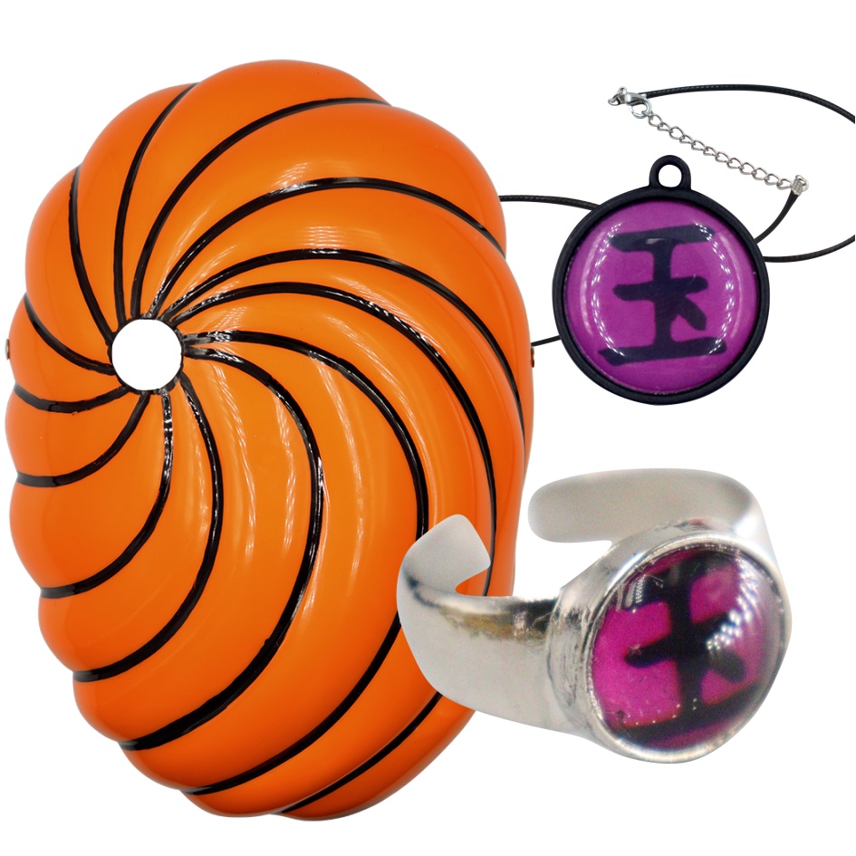 Máscara Tobi Obito Akatsuki Madara Naruto Cosplay Anime Premium