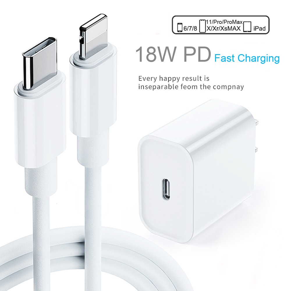 PD Fast Charging 18W 9V/2A USBC TypeC to Lightning Cable Charger