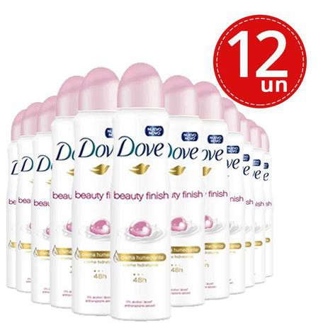 Kit Desodorante Dove Aerosol Beauty Finish 150ml 12 unidades