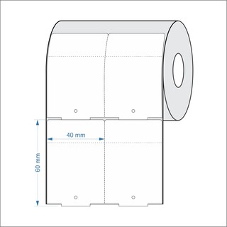 1 Rolo 40x60 TAG ADESIVA 32 Metros