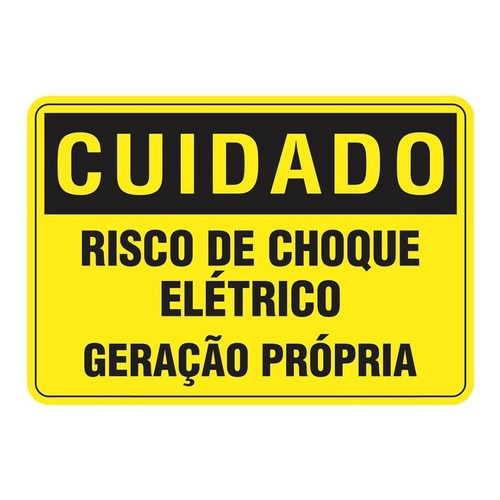 Placa Cuidado Geração Própria Celesc/cpfl 26x18 Cm