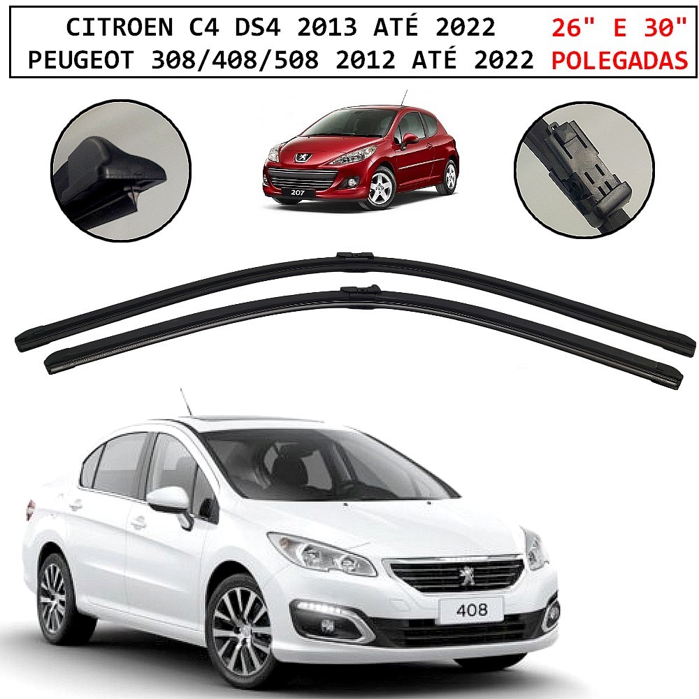 Par Palheta Dianteira Peugeot 408 2012 2022 26" 30" Polegada em Oferta na Shopee