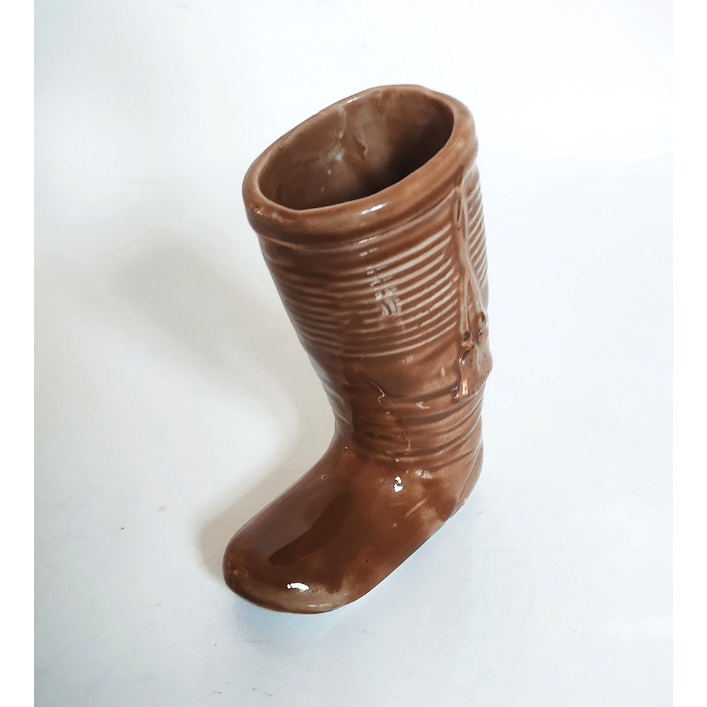 Bibelô mini bota cowboy decorativa de porcelana 9cm - lembranças de Monte Sião MG (antiguidade)