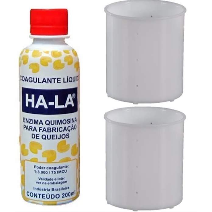 Coalho Líquido Ha-La 200Ml Coagulante Queijo + 2 Formas 500G em Oferta na Shopee