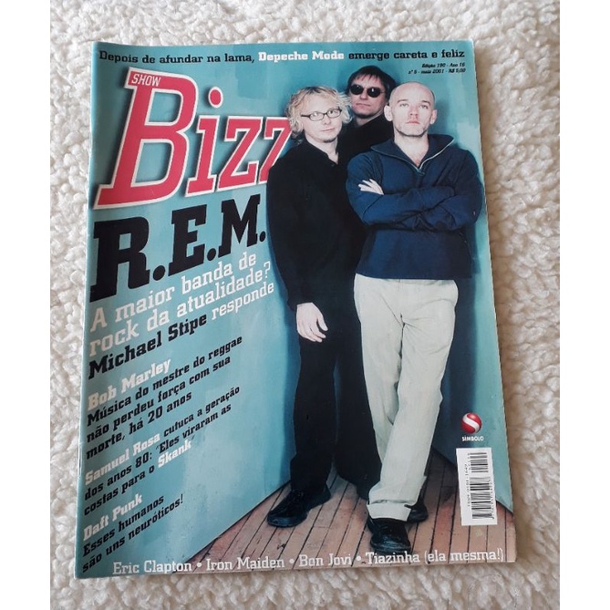 Revista Show Bizz R.E.M. Edição 190 Ano 16 Número 5 Maio/ 2001