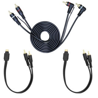 kit 1 Cabo Rca 1,5 metros + 2 Cabos Rca Y 1F+2M Emborachado Preto KX3 em Oferta na Shopee