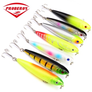 Plástico Minnow Hard Bait Com 6 # Gancho Pesca Marítima Jerkbait Isca De Pesca Wobbler 80mm / 8.6g De Água Salgada em Oferta na Shopee
