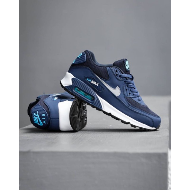 nike air max 90 navy and white