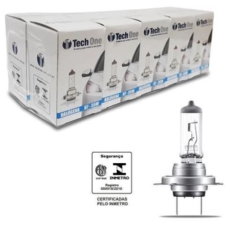 KIT 2 LAMPADA HALOGENA 12V TECHONE CAIXINHA 4300K H7 55W