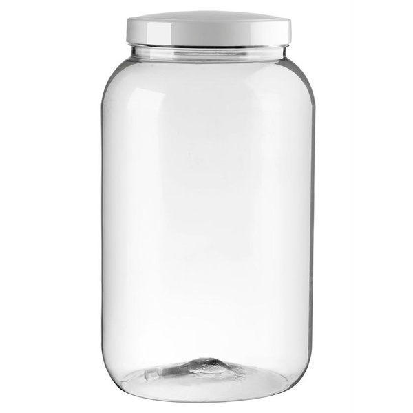 Pote de Plástico Transparente Multiuso 3,6 Litros com Tampa de Rosca para Guardar Mantimentos