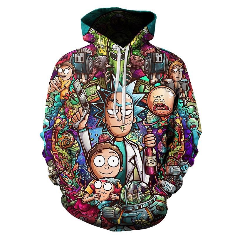 rick and morty blusa de frio