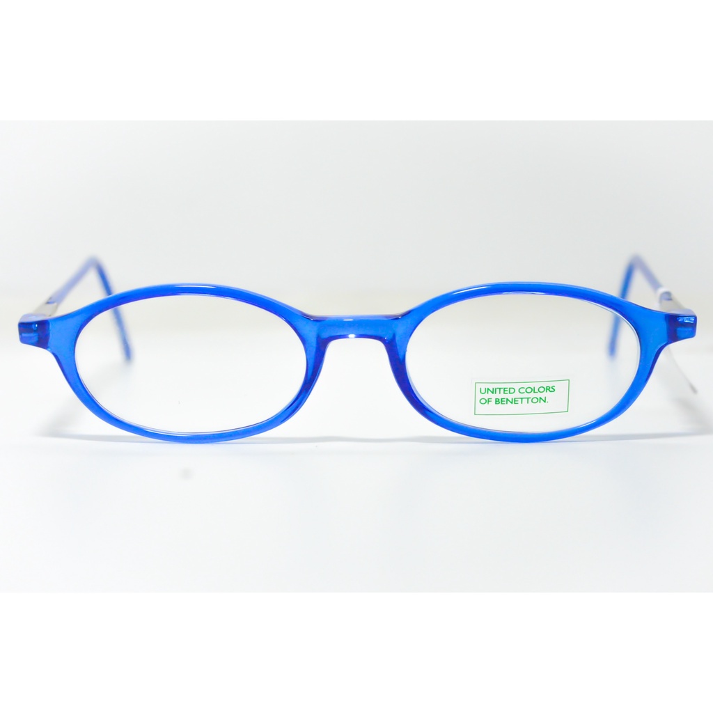 armação para óculos de grau oval de silicone infantil azul translucido