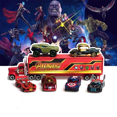7PCS The Avengers Theme Truck /& Car Model Alloy Diecast Gift Toy Vehicle Kids