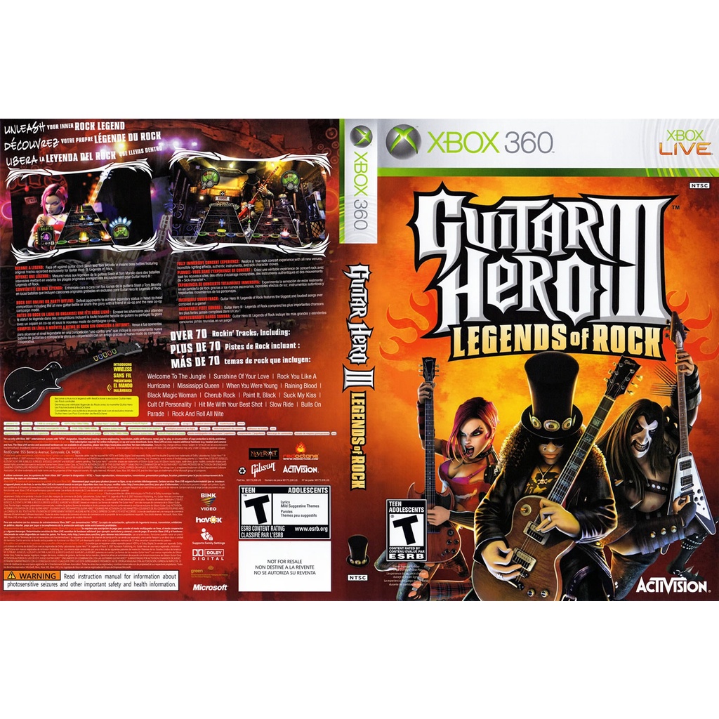 Guitar Hero III: Legends of Rock - Jogo PS2 Míidia Física