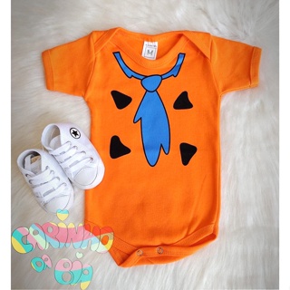 Body mesversário bebê menino Fred Flintstones em Oferta na Shopee